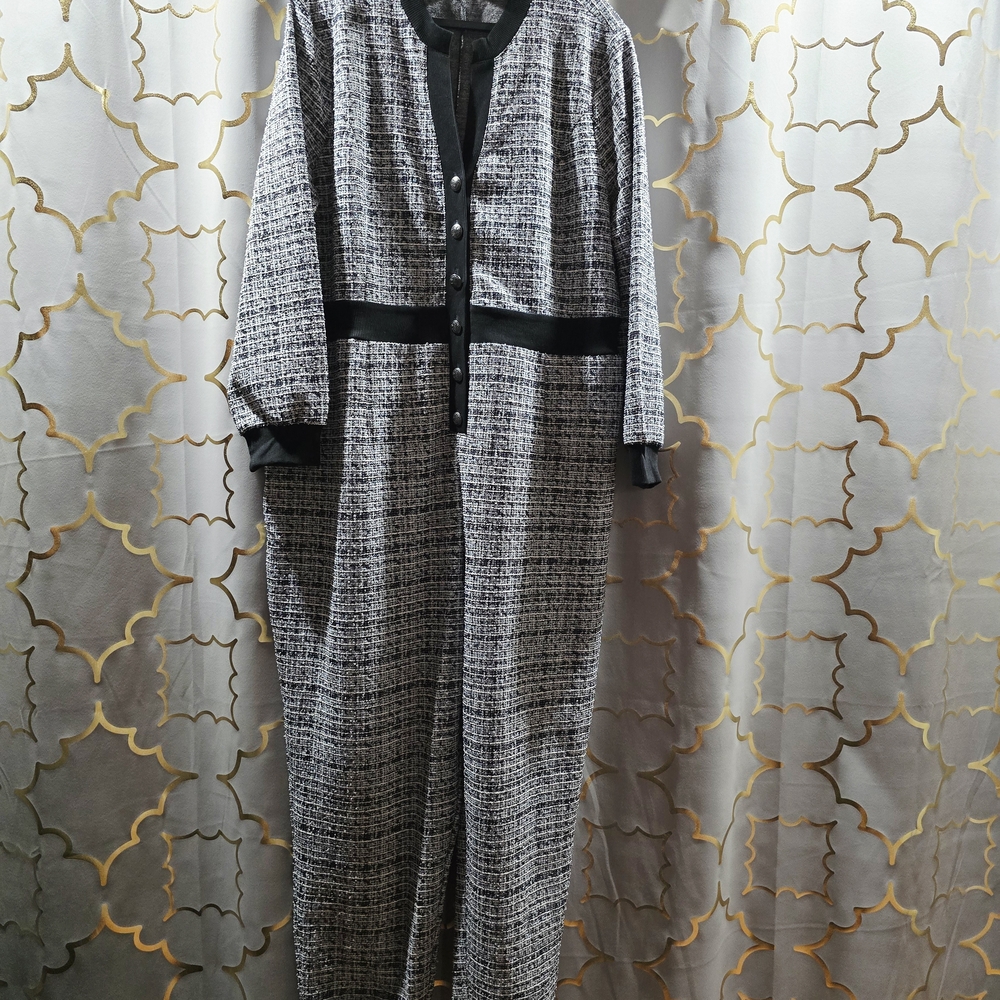 Chic Black, Blue And White Jumpsuit